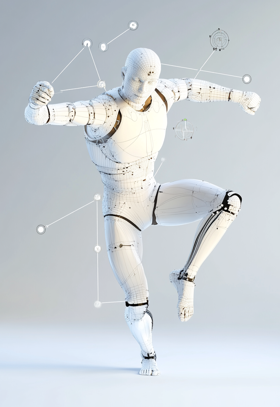 Athletic motion pose