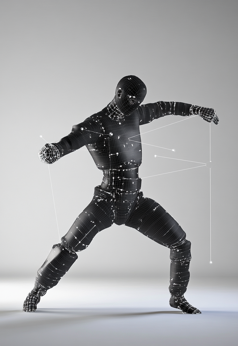 Athletic motion pose